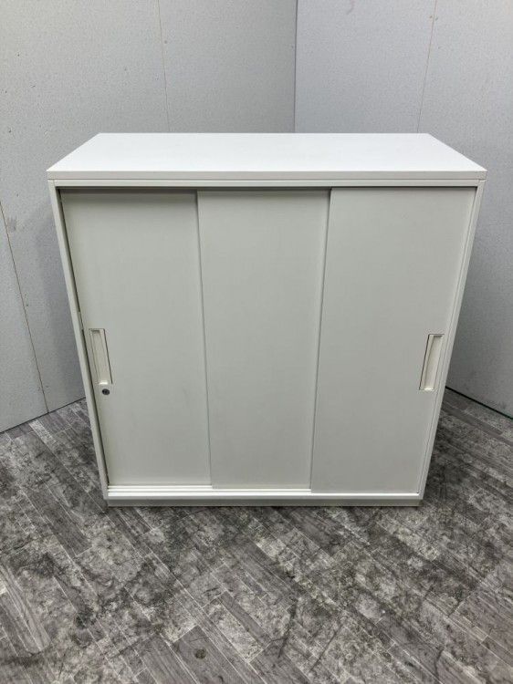 DSKデリカウォールVシリーズ 天板付3扉スライド書庫 商品画像1