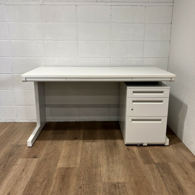 ウチダ（内田洋行）SCAENA(スカエナ)シリーズ　Kタイプ 1400平デスク+ワゴンセット 商品画像2