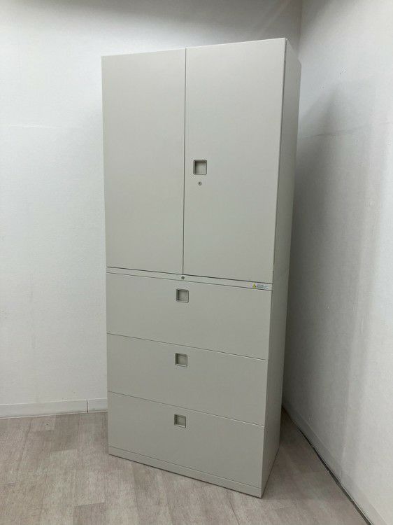 オカムラレクトラインシリーズ 両開きラテラル上下書庫 商品画像1