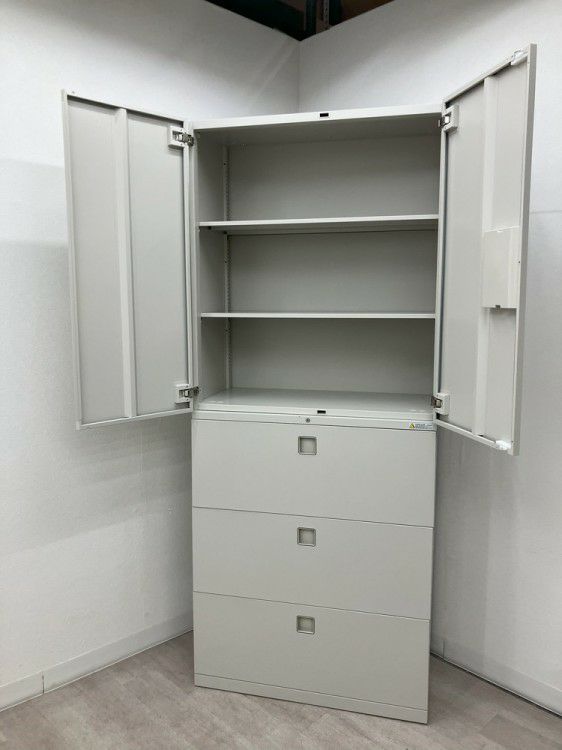 オカムラレクトラインシリーズ 両開きラテラル上下書庫 商品画像9