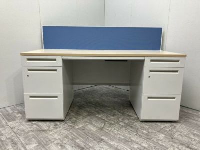 ウチダ（内田洋行）SCAENA(スカエナ)シリーズ　Kタイプ デスクパネル付1600両袖デスク 商品画像1