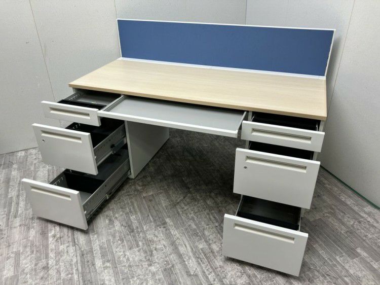 ウチダ（内田洋行）SCAENA(スカエナ)シリーズ　Kタイプ デスクパネル付1600両袖デスク 商品画像4