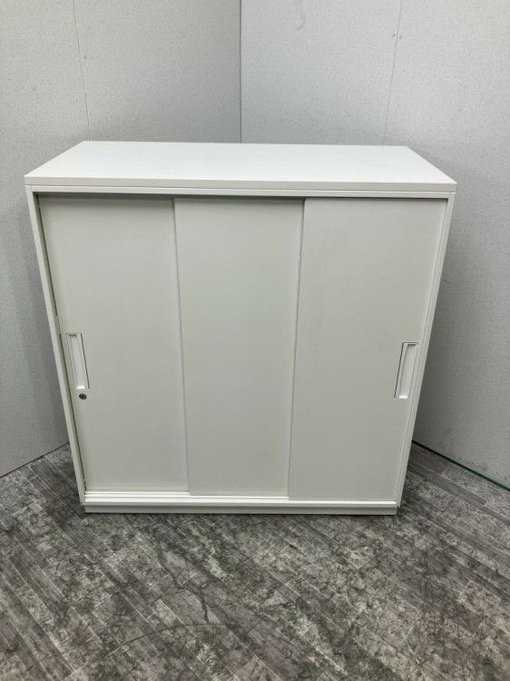 DSKデリカウォールVシリーズ 天板付3扉スライド書庫 商品画像1