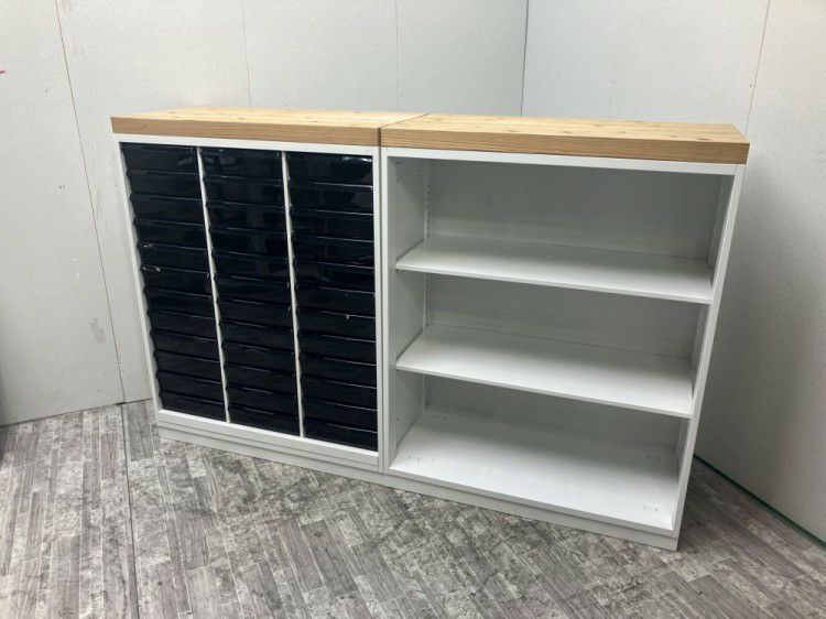 ウチダ（内田洋行）HS(ハイパーストレージ)シリーズ 天板付書庫2台セット 商品画像2