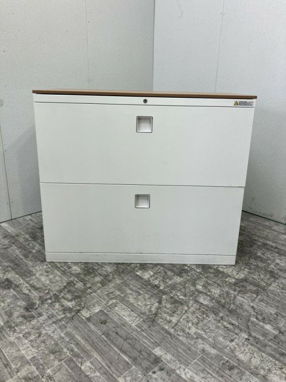 オカムラレクトラインシリーズ 天板付2段ラテラル書庫 商品画像1