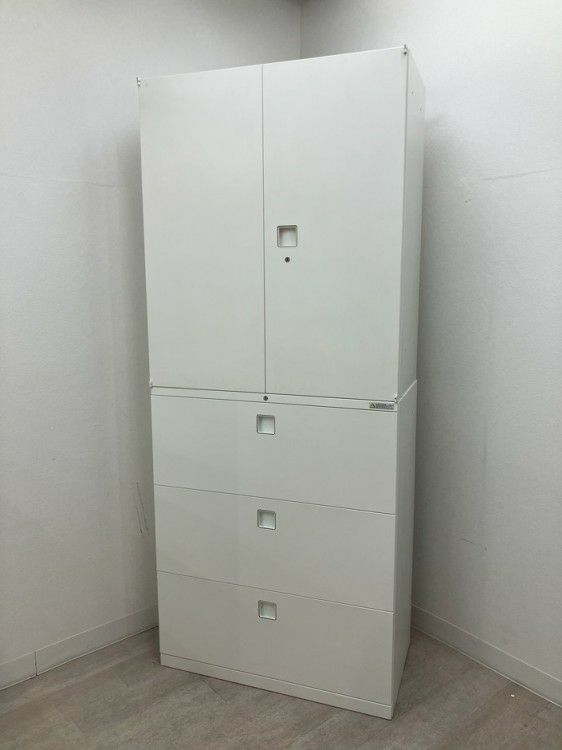 オカムラレクトラインシリーズ 両開きラテラル上下書庫 商品画像1