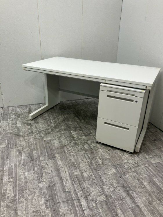 ウチダ（内田洋行）1400平デスク＋ワゴンセット 商品画像2