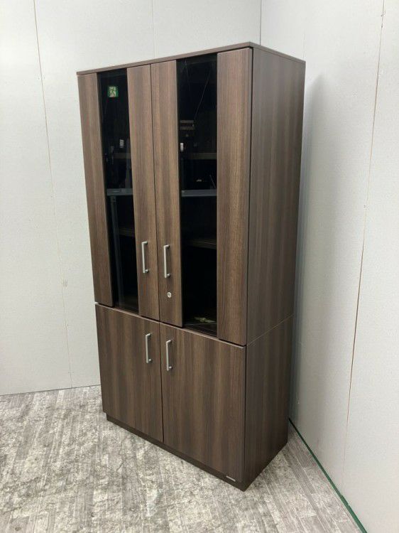 オカムラ役員室用両開き・ガラス両開き書棚 商品画像2