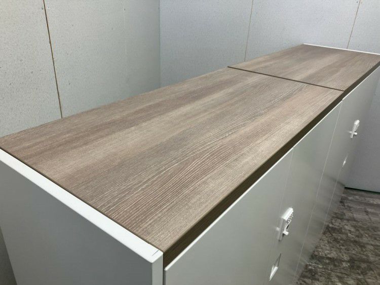 オカムラレクトラインシリーズ ダイヤル式天板付両開き書庫2台セット 商品画像4