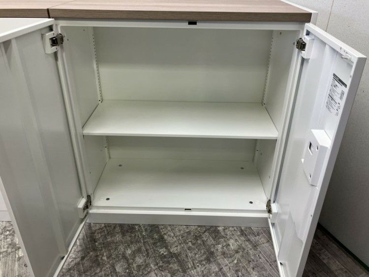 オカムラレクトラインシリーズ ダイヤル式天板付両開き書庫2台セット 商品画像5