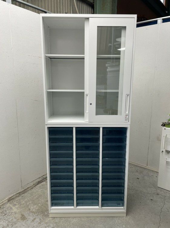 コクヨEDIA(エディア)シリーズ ガラススライドクリアケース上下書庫 商品画像7