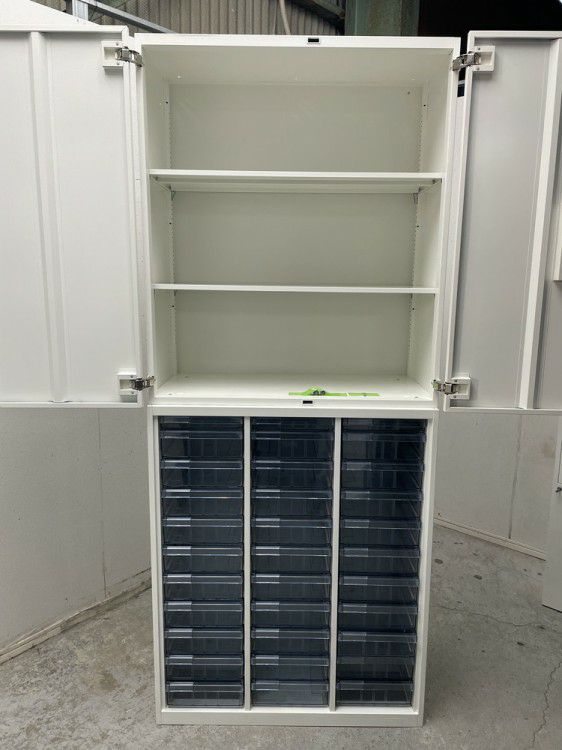 オカムラレクトラインシリーズ 両開きクリアトレー上下書庫 商品画像8