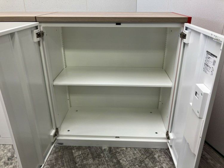 オカムラレクトラインシリーズ ダイヤル式天板付両開き書庫2台セット 商品画像4