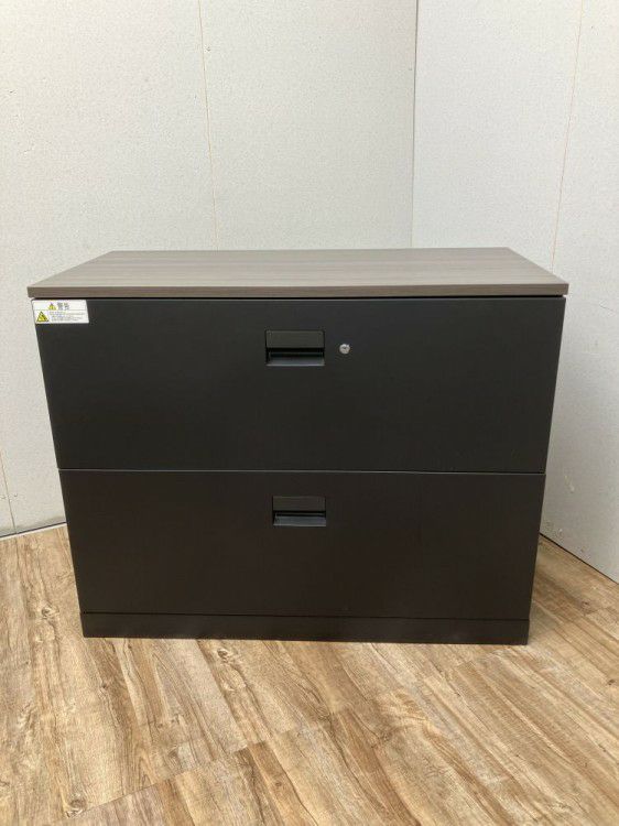 イトーキeSキャビネット(エスキャビネット)シリーズ 天板付2段ラテラル書庫 商品画像1