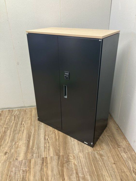 オカムラVILLAGE(ビラージュ)シリーズ ダイヤル式天板付両開き書庫 商品画像2