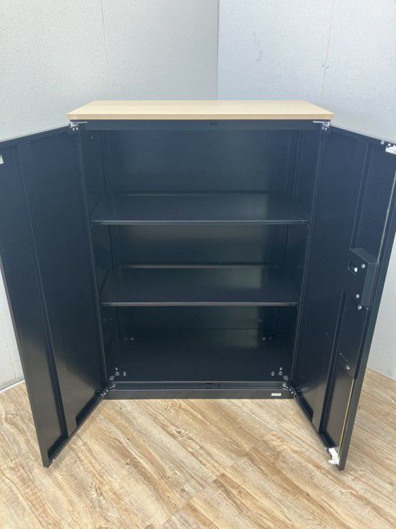 オカムラVILLAGE(ビラージュ)シリーズ ダイヤル式天板付両開き書庫 商品画像4