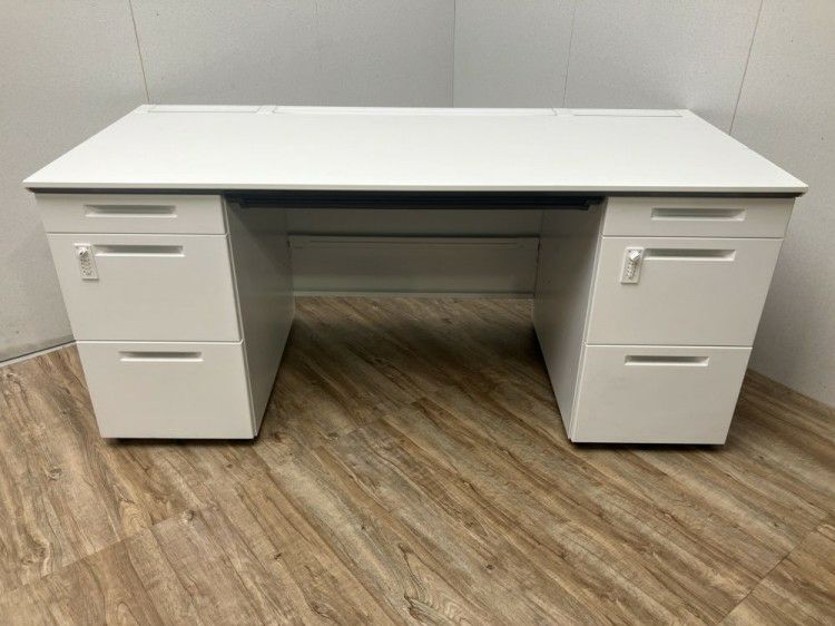 コクヨisシリーズ ダイヤル式1600両袖デスク 商品画像1