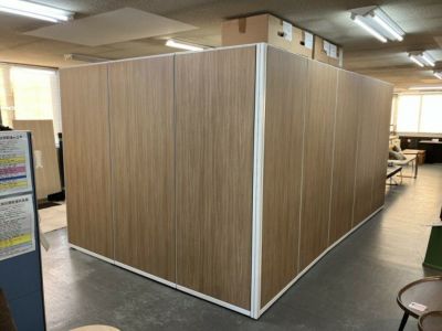 ◎レッドマスタード◎未使用品 パーテーション ブラウン 174cm 4連