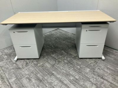 コクヨLEVIST(レヴィスト)シリーズ 1600平デスク+ワゴンセット 商品画像1