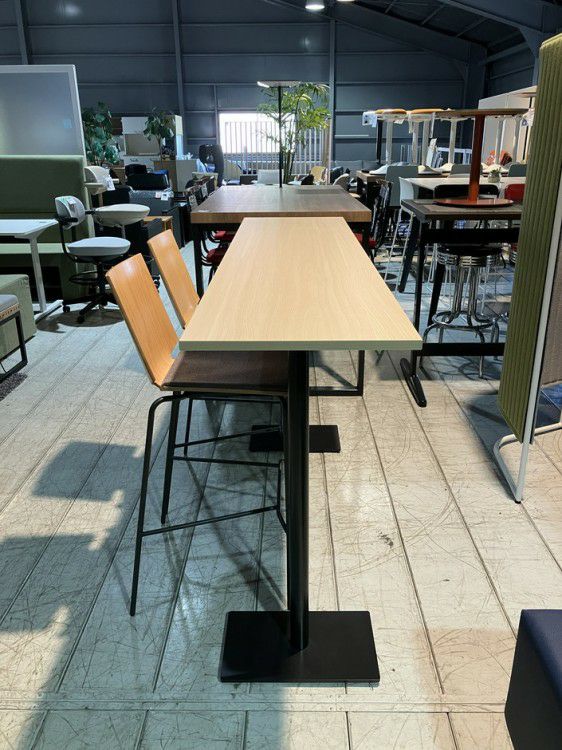 ウチダ（内田洋行）NEUT(ニュート)シリーズ+Hazel(ヘーゼル)シリーズ 1800カウンターテーブル+ハイチェア2脚セット 商品画像2