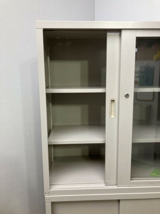 コクヨガラススチール引違い上下書庫 商品画像6