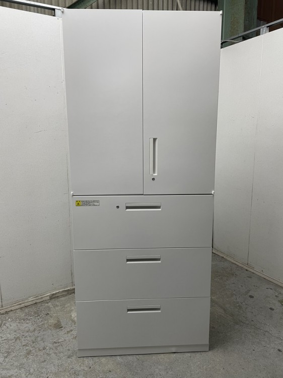 ウチダ（内田洋行）HS(ハイパーストレージ)シリーズ 両開きラテラル上下書庫 商品画像2