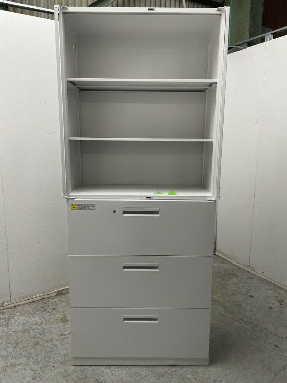 ウチダ（内田洋行）HS(ハイパーストレージ)シリーズ 両開きラテラル上下書庫 商品画像8