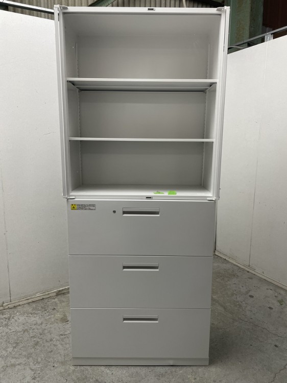 ウチダ（内田洋行）HS(ハイパーストレージ)シリーズ 両開きラテラル上下書庫 商品画像8