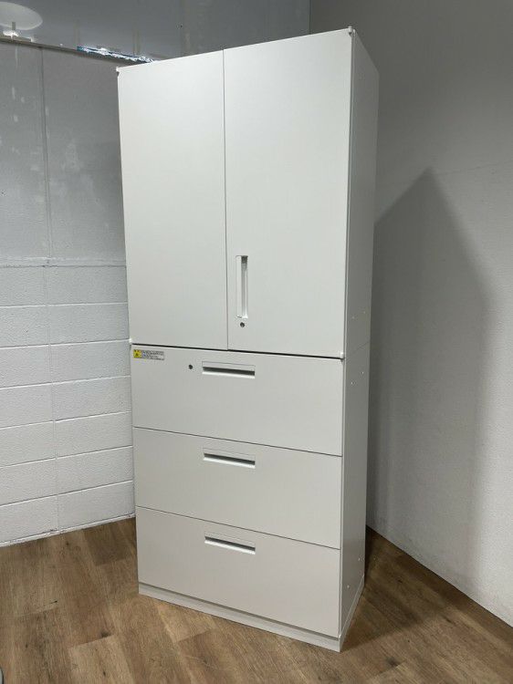 ウチダ（内田洋行）HS(ハイパーストレージ)シリーズ 両開きラテラル上下書庫 商品画像1