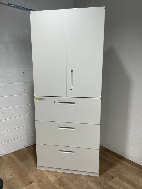 ウチダ（内田洋行）HS(ハイパーストレージ)シリーズ 両開きラテラル上下書庫 商品画像2