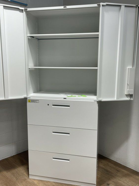 ウチダ（内田洋行）HS(ハイパーストレージ)シリーズ 両開きラテラル上下書庫 商品画像9