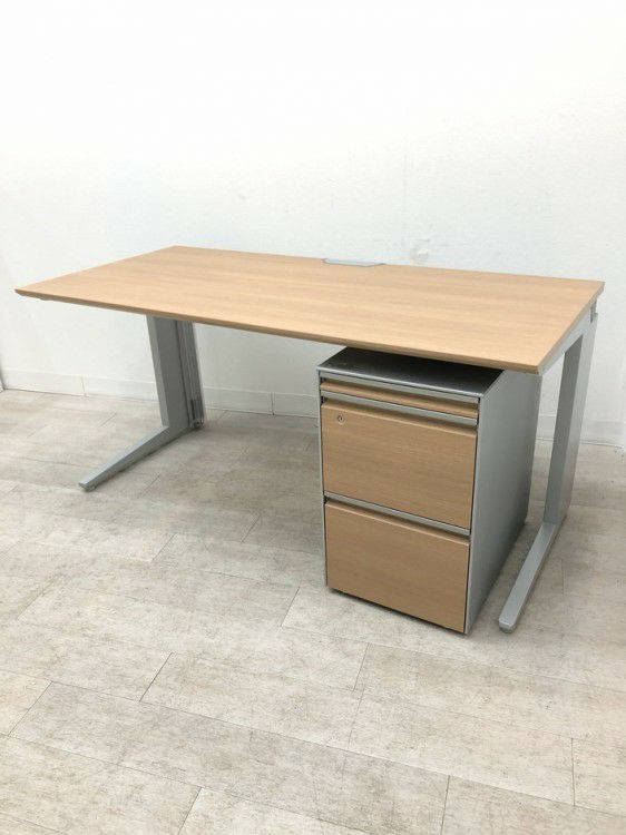 オカムラ1500平デスク+ワゴンセット 商品画像1