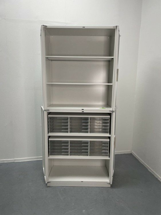 プラスシンラインシリーズ 両開きクリアトレー上下書庫 商品画像8