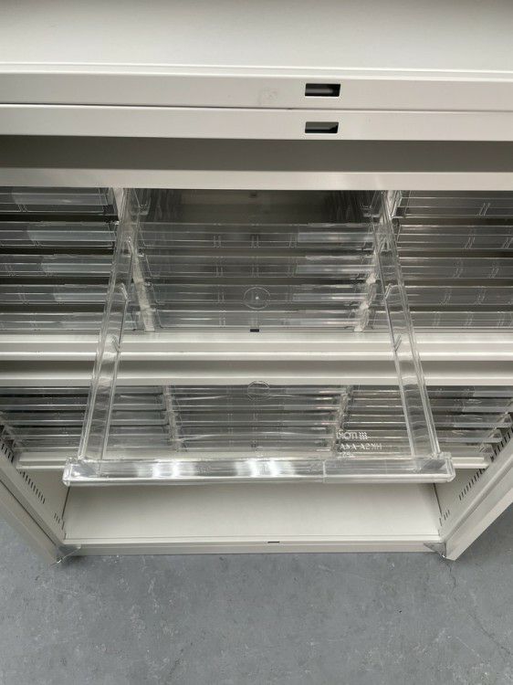 プラスシンラインシリーズ 両開きクリアトレー上下書庫 商品画像12