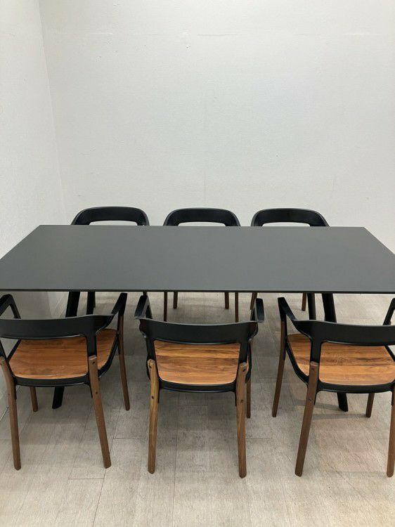 マジス（MAGIS）PILO(ピロ)シリーズ/STEEL WOOD(スティールウッド) 2000ミーティングテーブル+ミーティングチェア6脚セット 商品画像2