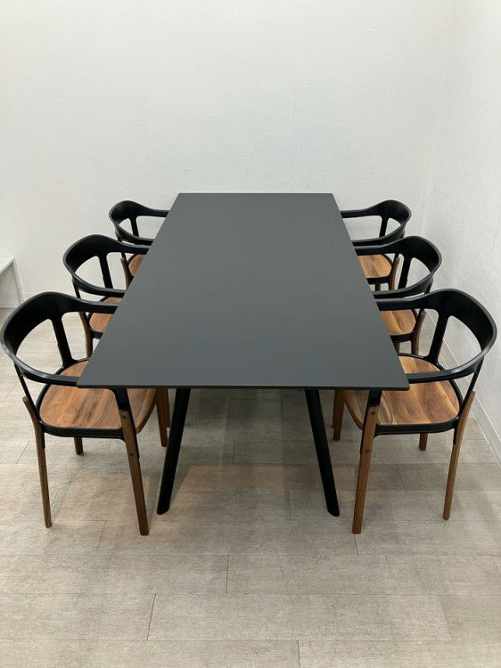 マジス（MAGIS）PILO(ピロ)シリーズ/STEEL WOOD(スティールウッド) 2000ミーティングテーブル+ミーティングチェア6脚セット 商品画像3