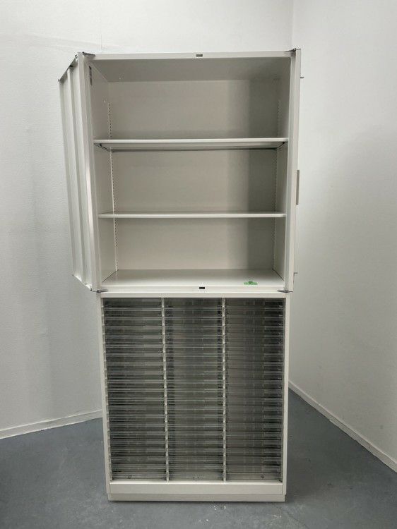 イトーキシンラインシリーズ 両開きクリアトレー上下書庫 商品画像8