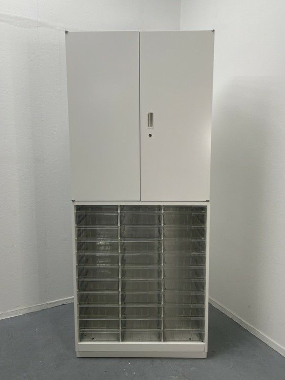 イトーキシンラインシリーズ 両開きクリアトレー上下書庫 商品画像2