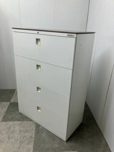 オカムラレクトラインシリーズ 天板付4段ラテラル書庫 商品画像2