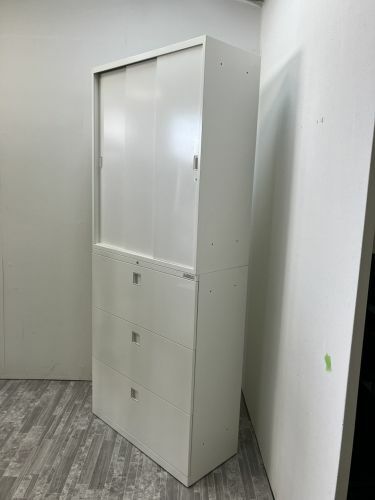 オカムラレクトラインシリーズ 3段ラテラル・引違い上下書庫 商品画像2