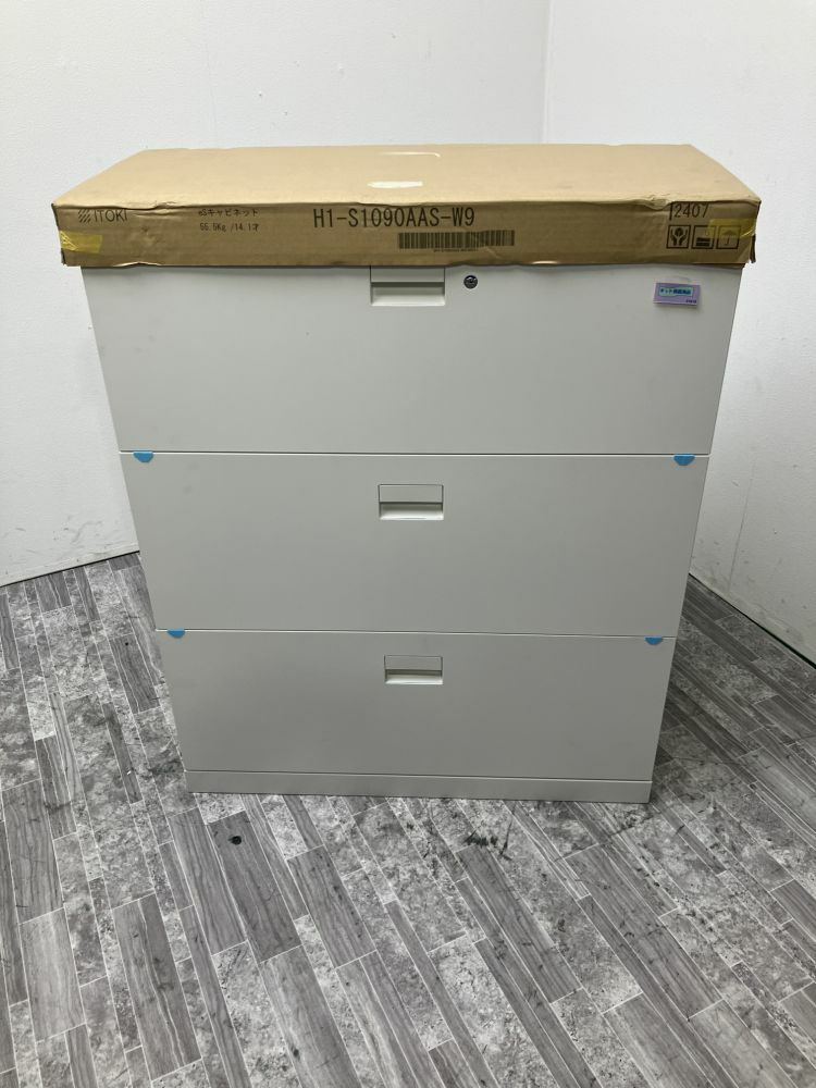 イトーキeSキャビネット(エスキャビネット)シリーズ 天板付3段ラテラル書庫 商品画像8