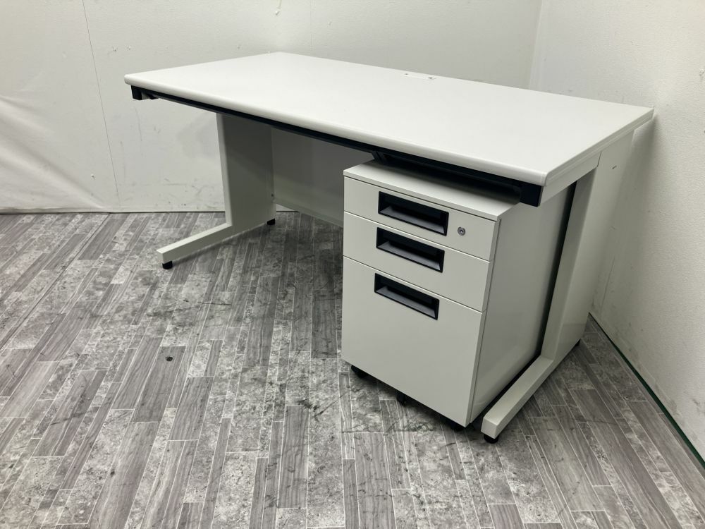 プラスフラットラインシリーズ 1400平デスク+ワゴンセット 商品画像2