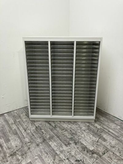 クロガネ天板付A4クリアケース書庫 商品画像1
