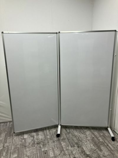 コマイ 2連結ホワイトボードパーテーション